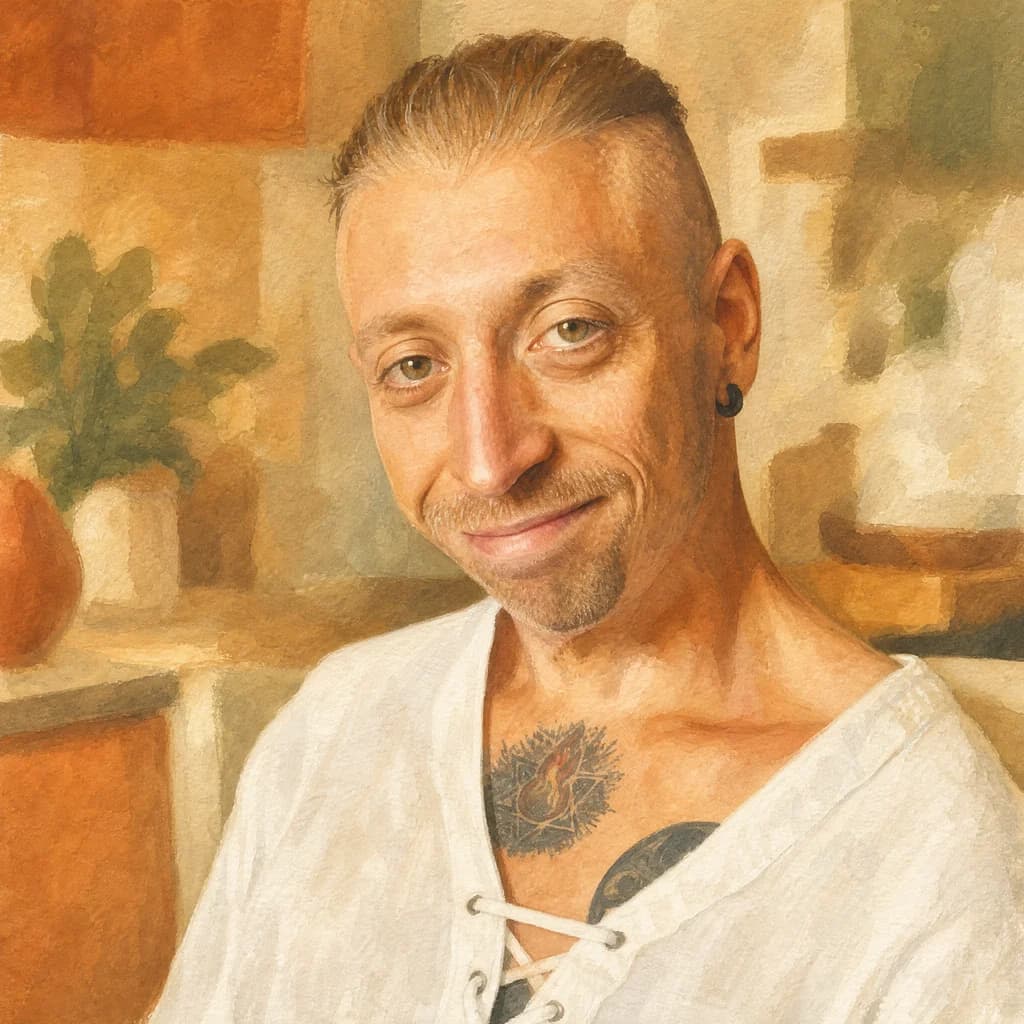 Adrian Schmidt, Gründer von Principium, als Gemälde