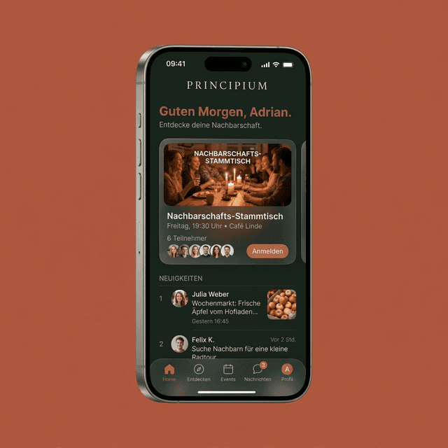 Principium App Vorschau