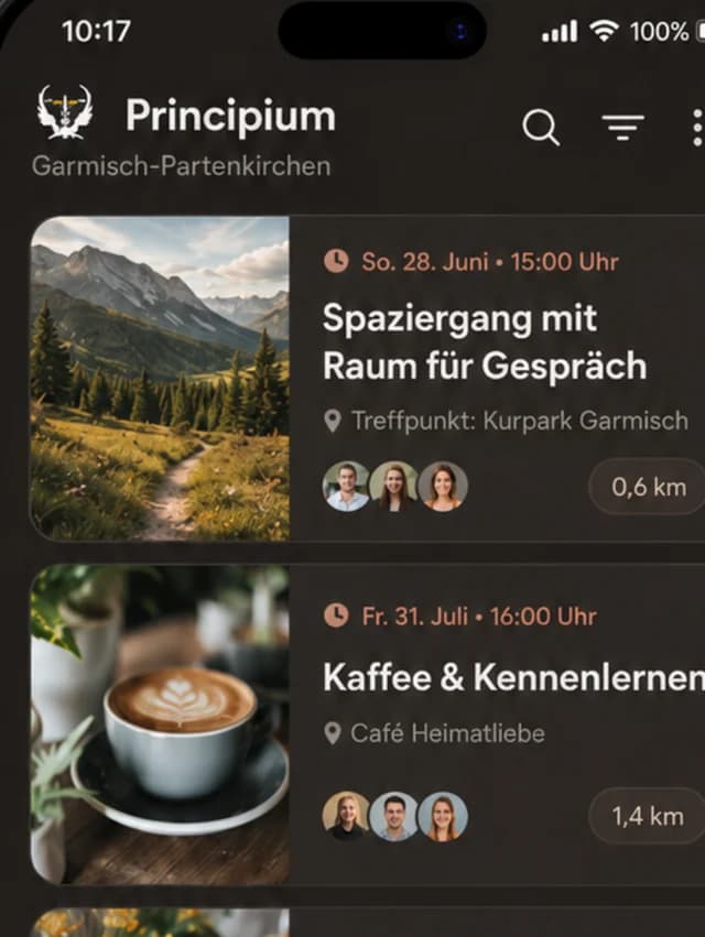 Principium App Screenshot