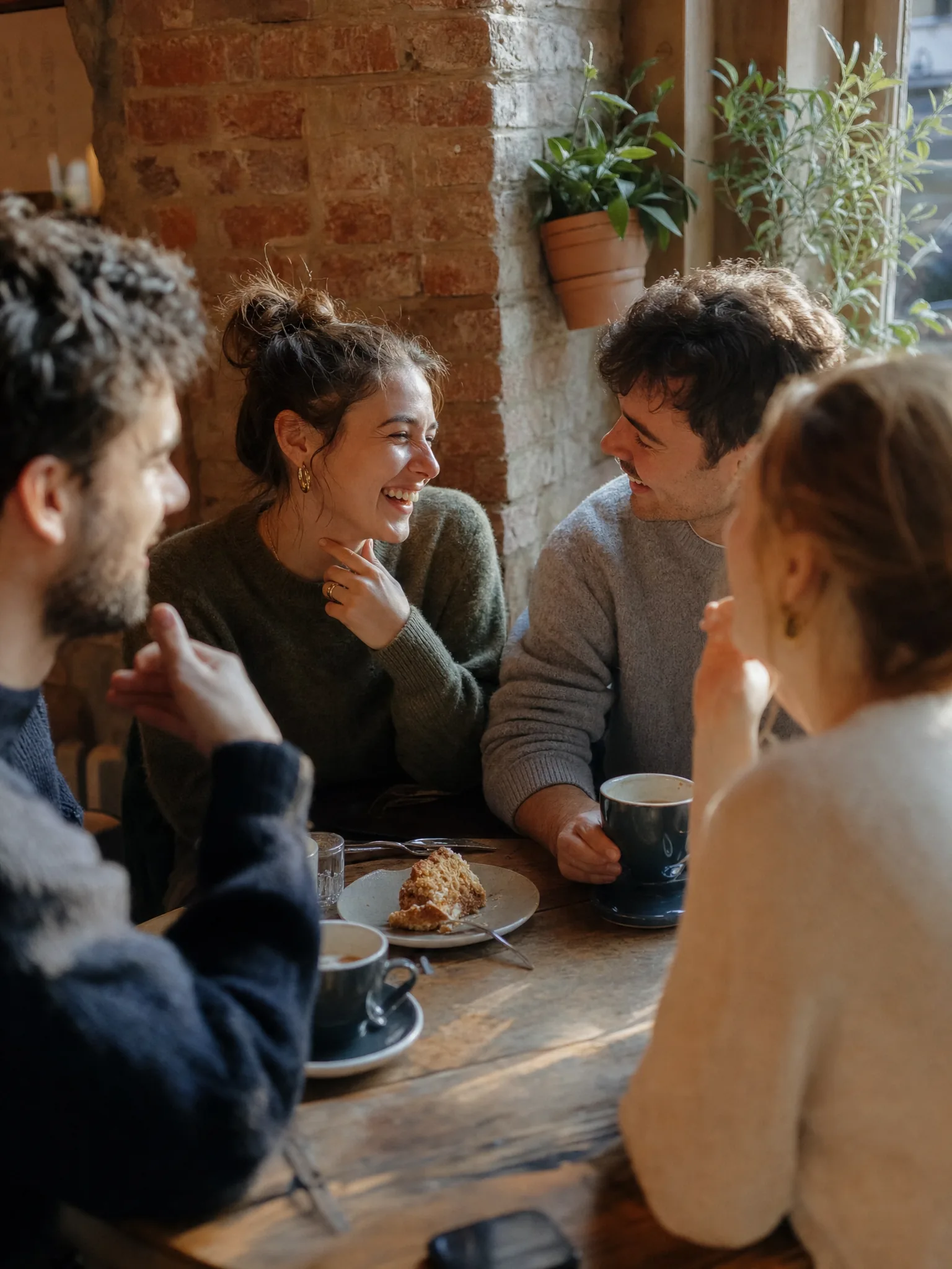 Stammtisch-Atmosphäre im Café