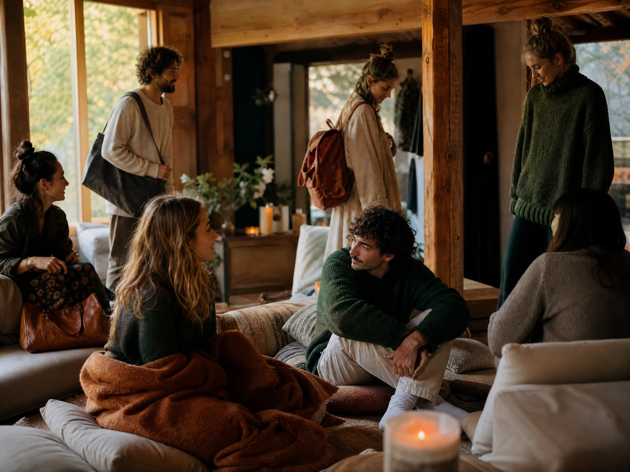 Ein warmes Haus im Grünen, in dem Menschen zusammenkommen