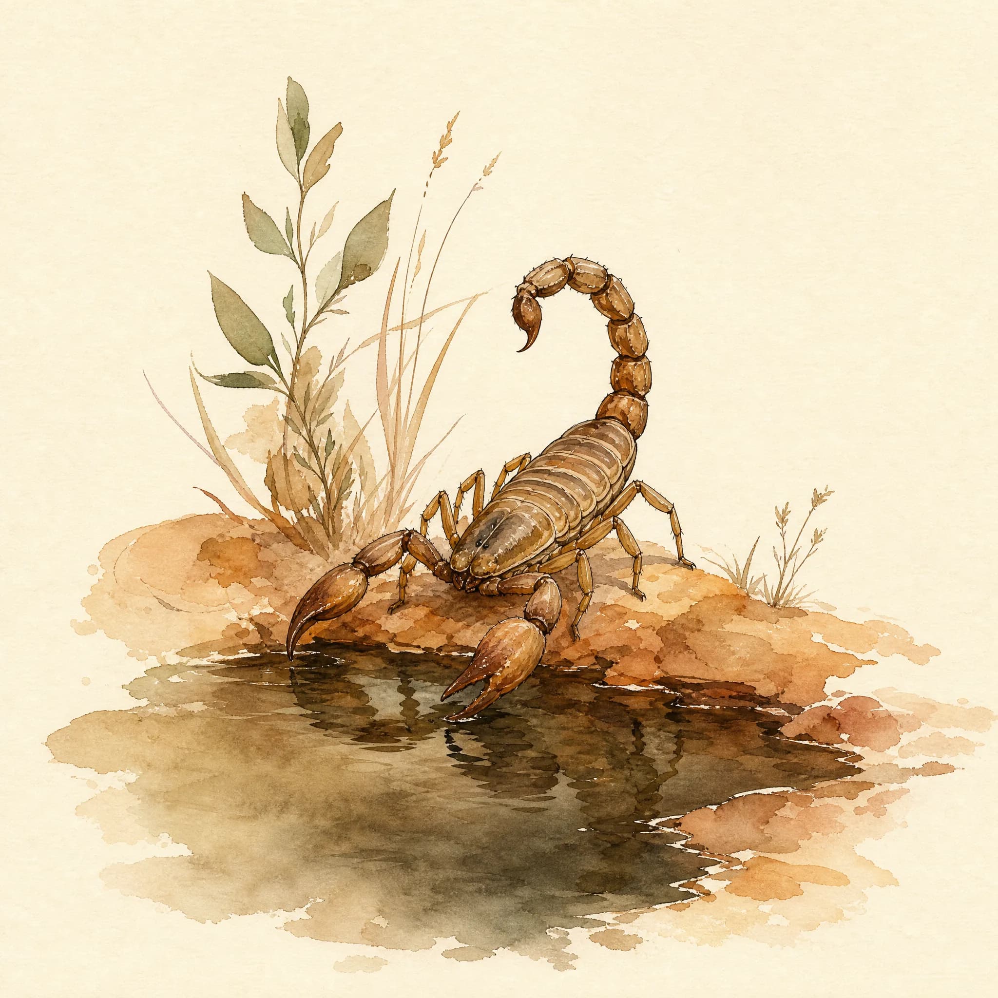 Skorpion – Aquarell-Illustration des Archetyps